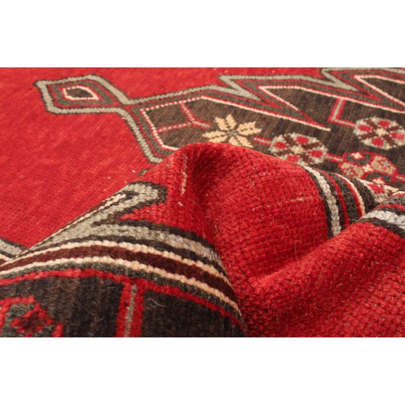 ECARPETGALLERY Hand-knotted Andelz Red Wool Rug - 3'7 x 5'10