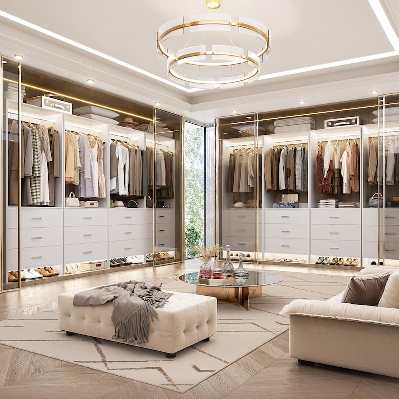 Cimly Freestanding Closet Sytem, Closet Organizer Wardrobe for Walk-in and Reach-in Closet