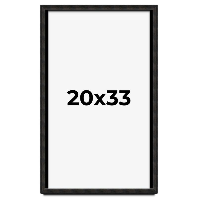 20x33 Shadow Box Black Rustic Barnwood Display Frame | 1.125 Inch