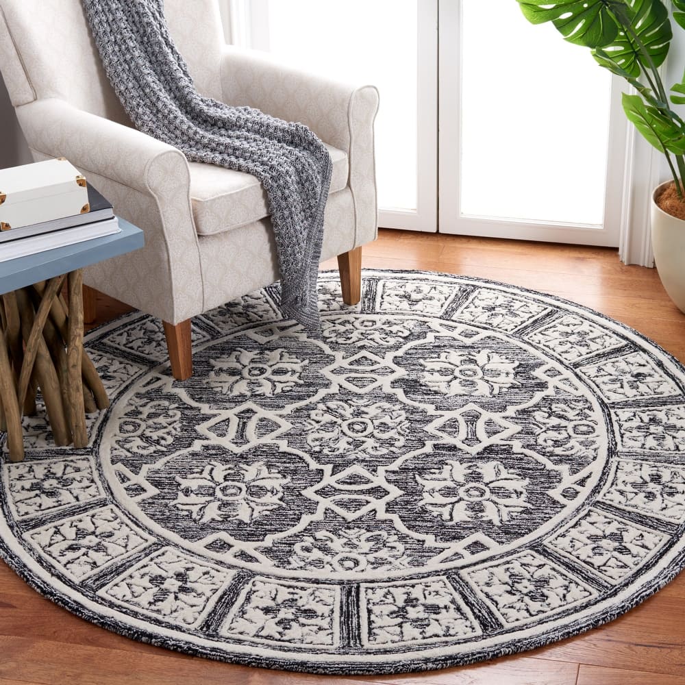 SAFAVIEH Handmade Metro Lambrini French Country Wool Rug