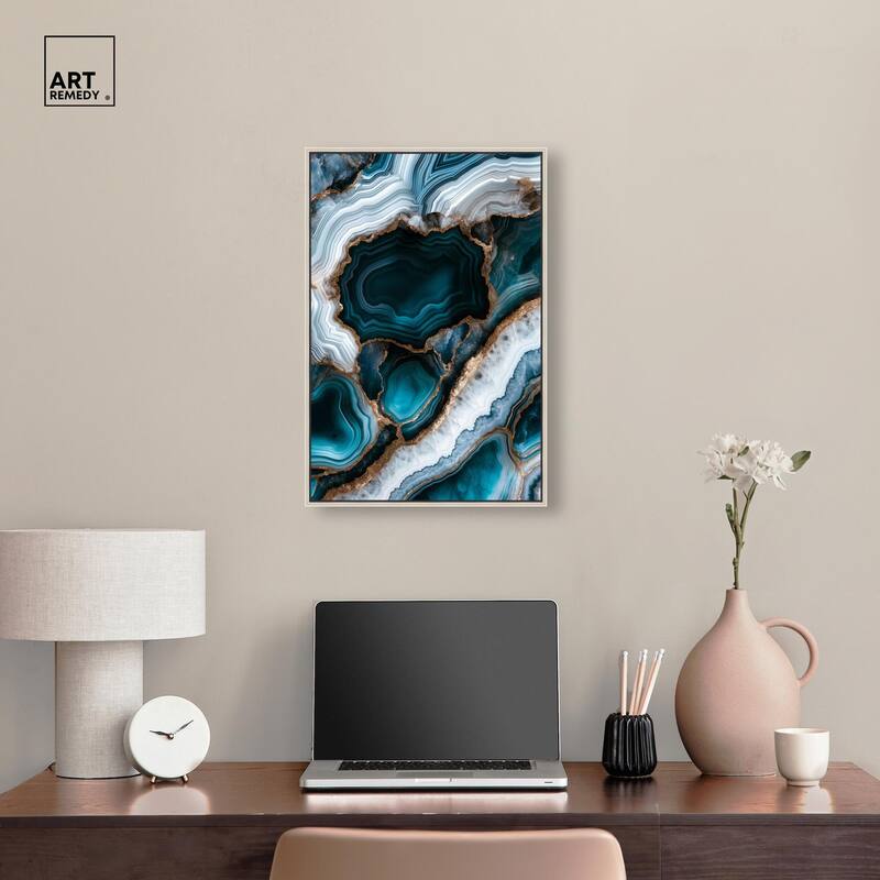 Teal Tectonic I Canvas by Art Remedy