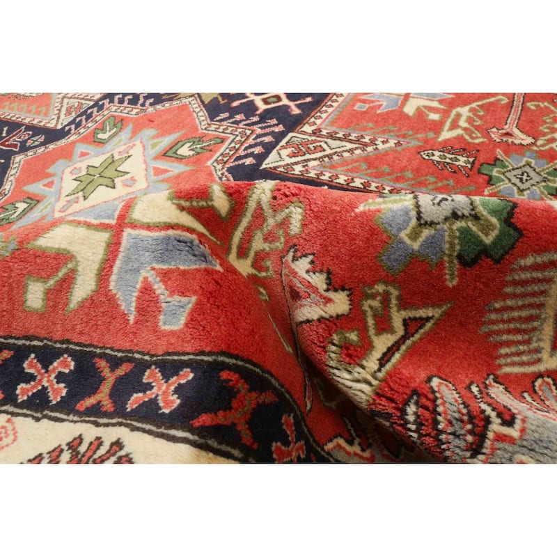 ECARPETGALLERY Hand-knotted Kayseri Vintage Red Wool Rug - 3'5 x 5'0