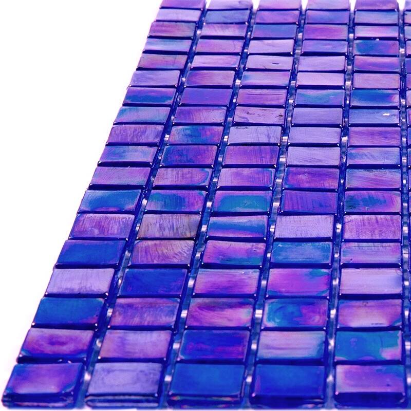 Apollo tile 12" x 12" Skosh Glossy Tiffany Blue Glass Tile (18.69 sq ft/case) - 20 Pack