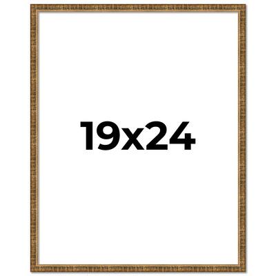 19x24 Frame Gold Kingsley Distressed Solid Wood Picture Frame Width