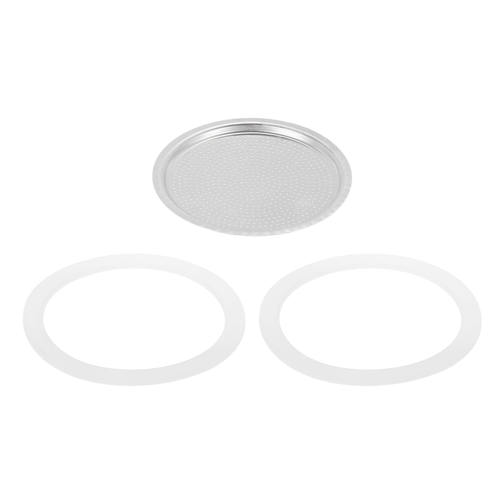 Aluminium Filter Replacement,81x71x4mm for 12-Cup Use Mocha Coffee Maker Pot - Silver