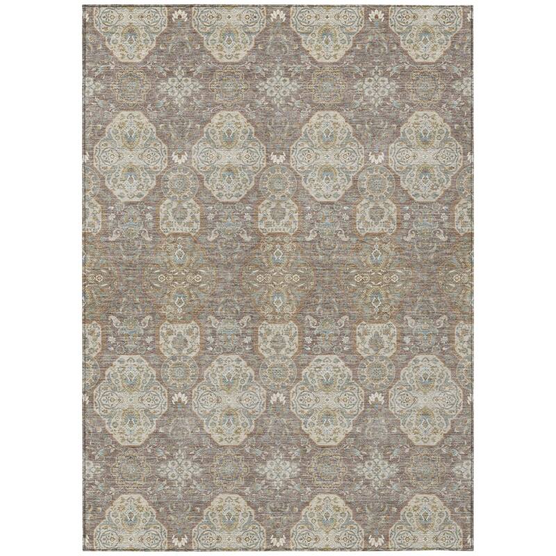 Machine Washable Indoor/ Outdoor Global Budden Chantille Rug