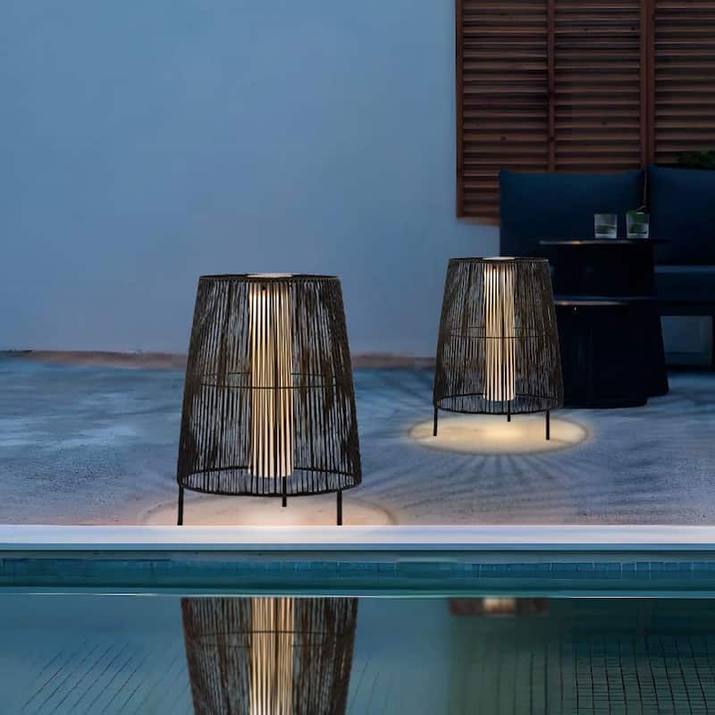 2 Pack Solar Outdoor LED Light Floor Lamp