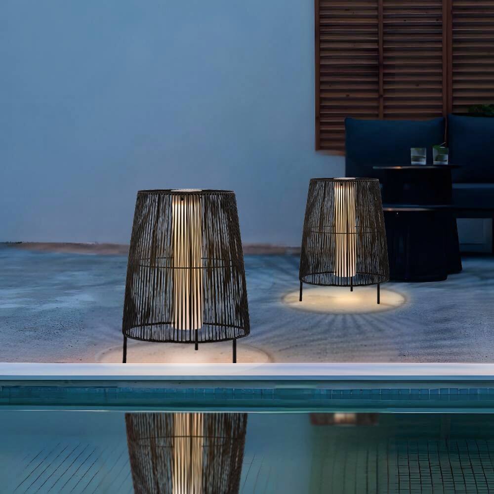 Modern Outdoor Solar Lights Floor Lamp for Patio Set of 2 - Set of 2