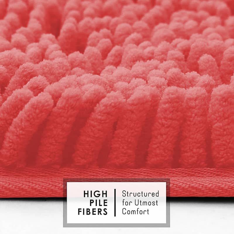 Empyrean Non-Slip Super Plush Chenille Bathroom Rugs