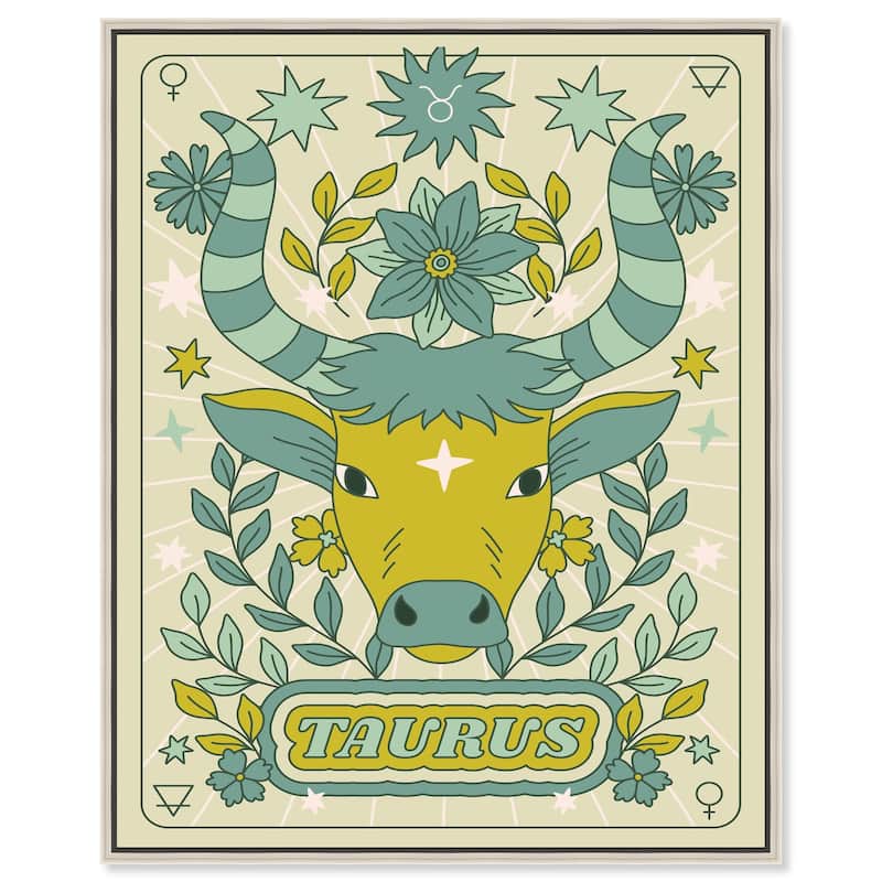 Taurus Stars Card Canvas by Art Remedy - 24" x 30" - Silver
