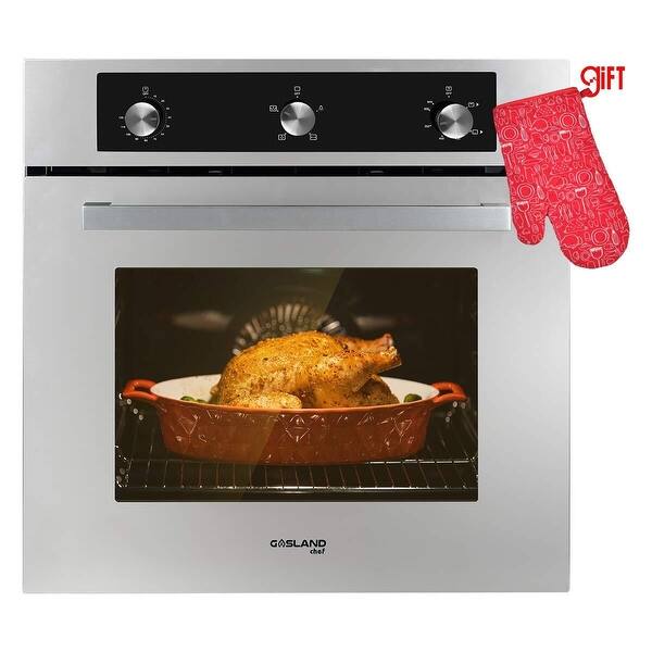 Shop Gasland Chef 24 Built In Propane Gas Oven Stainless Steel 6 Cooking Function Convection Gas Wall Oven With Rotisserie 120v Overstock 31768543