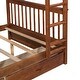 preview thumbnail 8 of 34, Modren Full over Full Wood Bunk Bed With Ladders and Two Storage Drawers,Solid Construction For Bedroom