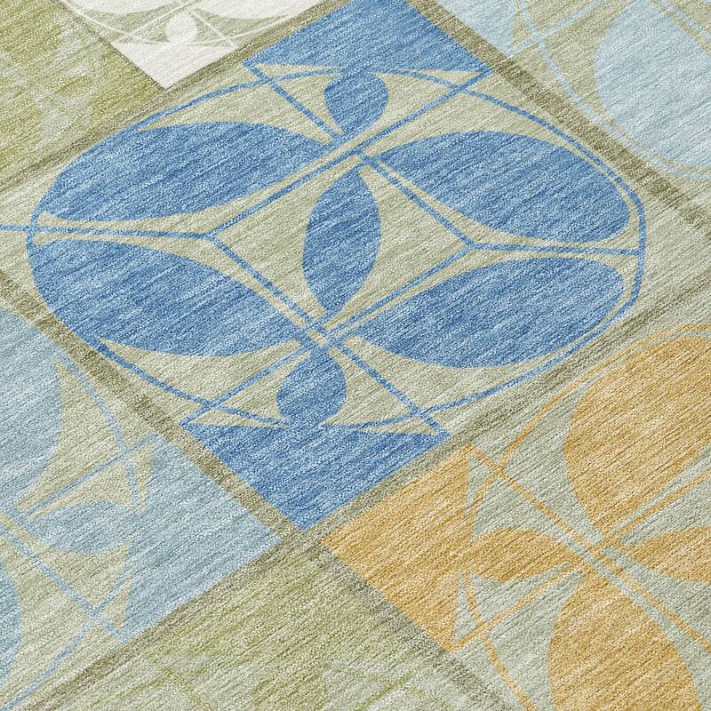 Machine Washable Indoor/ Outdoor Patch Lupton Chantille Rug