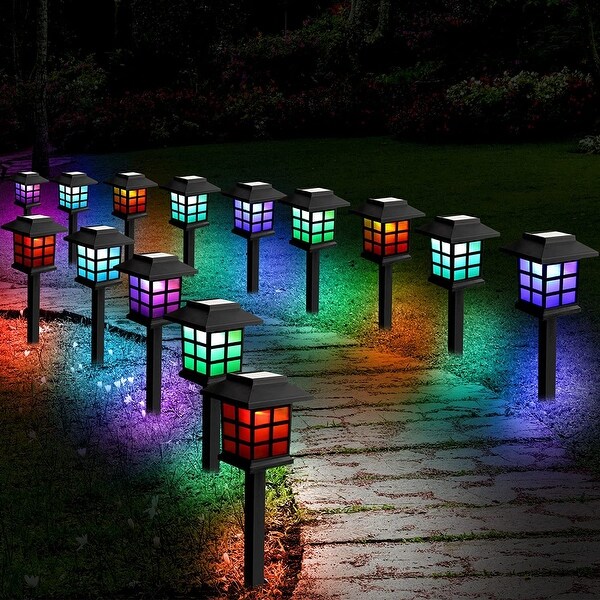 Colored solar lights for yard 2025