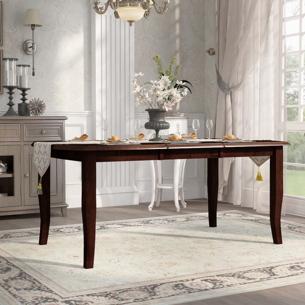 Furniture of America Zita Espresso 72-inch Wood Expandable Dining Table