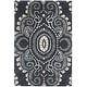preview thumbnail 35 of 36, SAFAVIEH Handmade Wyndham Shubhra Modern Wool Rug 2' x 3' - Dark Grey/Ivory - Rectangle