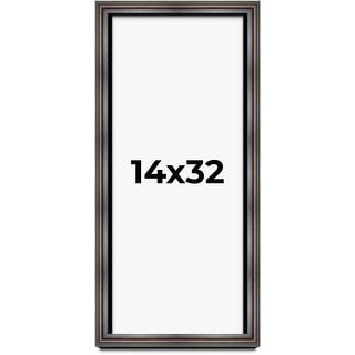 14x32 Shadow Box Frame Brown Cherry | 2.625 Inches Deep Pine Wood - Bed ...