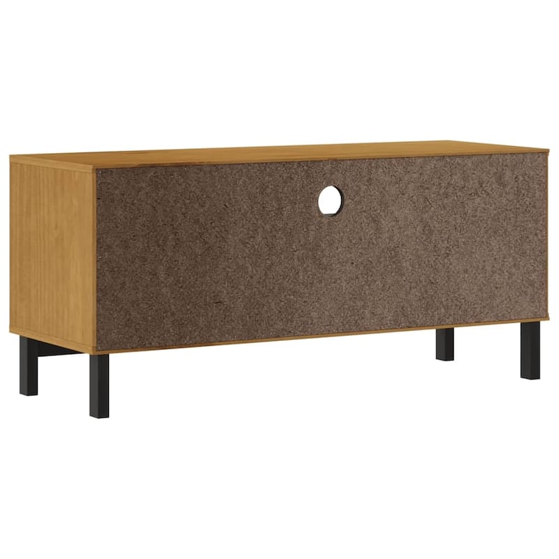 vidaXL TV Stand FLAM 43.3"x15.7"x19.7" Solid Wood Pine - 43.3" x 15.7" x 19.7"