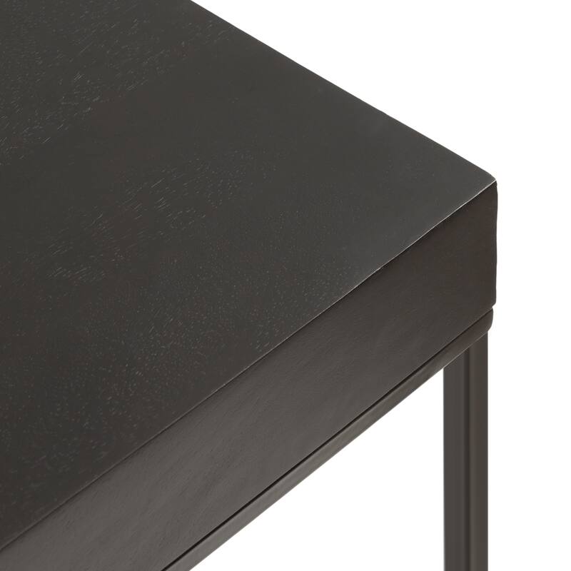 Kate and Laurel Karlsen Wood and Metal Slim Side Table