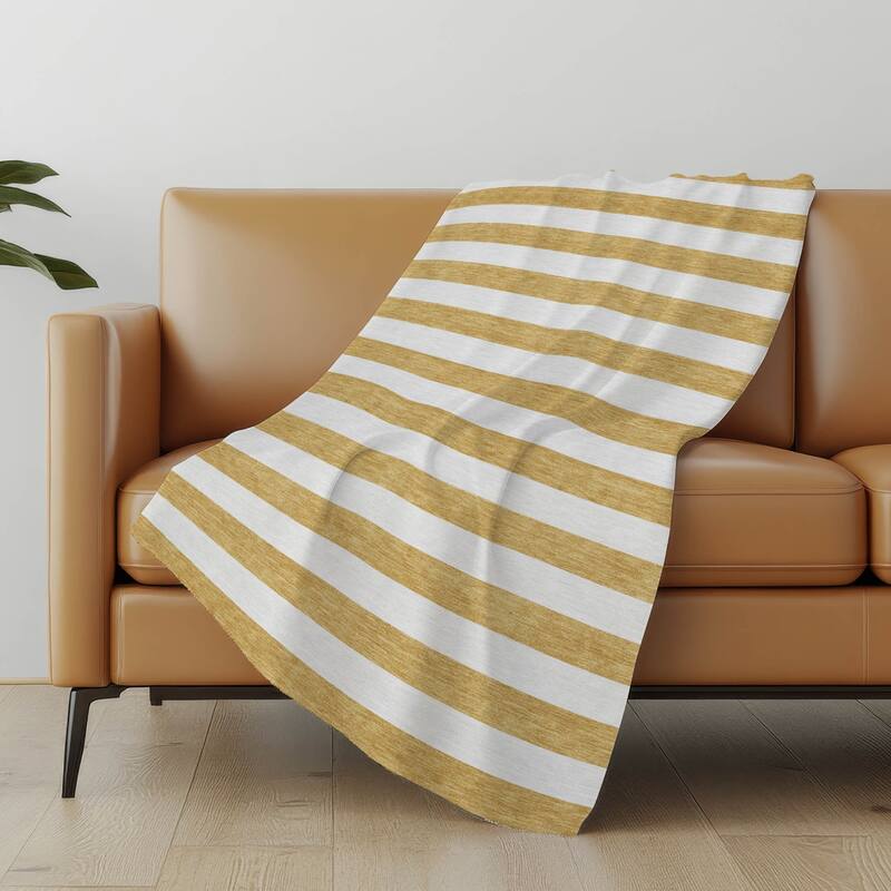 Premium Machine Washable Modern Stripes Sherpa Throw Blanket