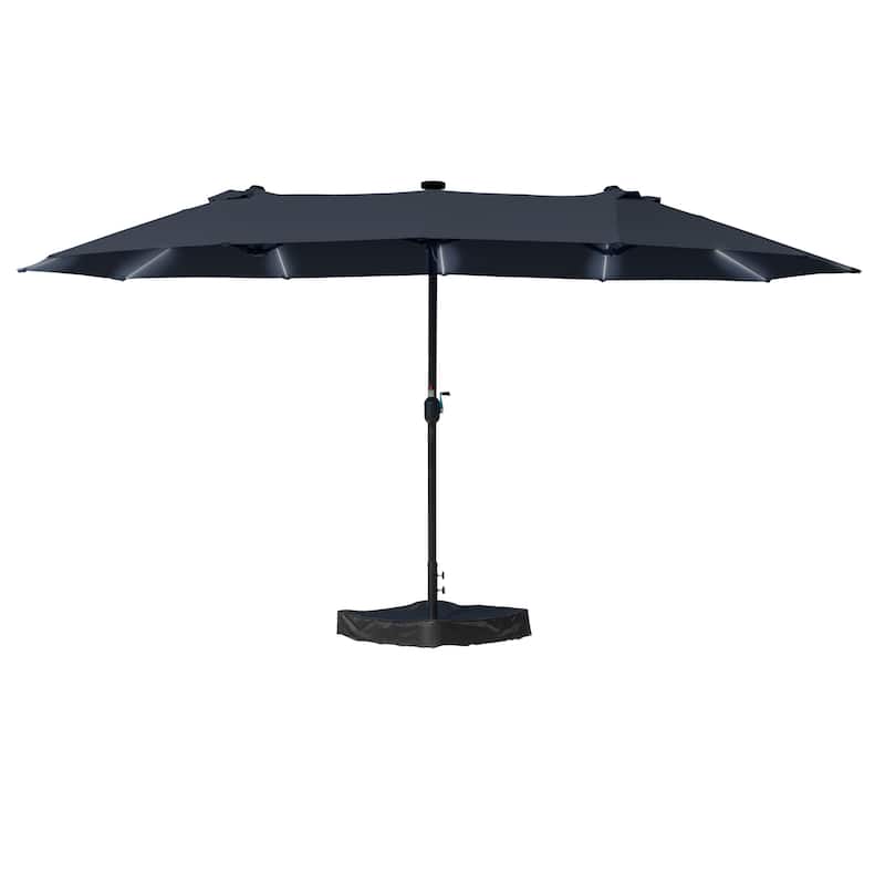 Kozyard Butterfly 15' Outdoor Patio Double-Sided Aluminum Umbrella