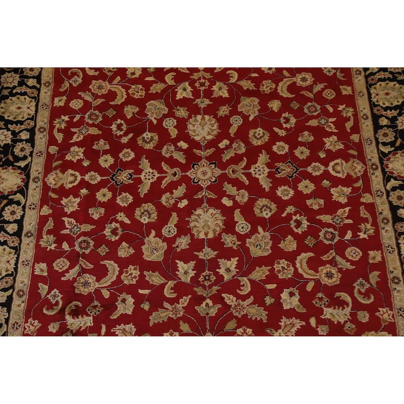 Floral Agra Oriental Area Rug Hand-Tufted Traditional Wool Carpet - 8'11" x 11'10"