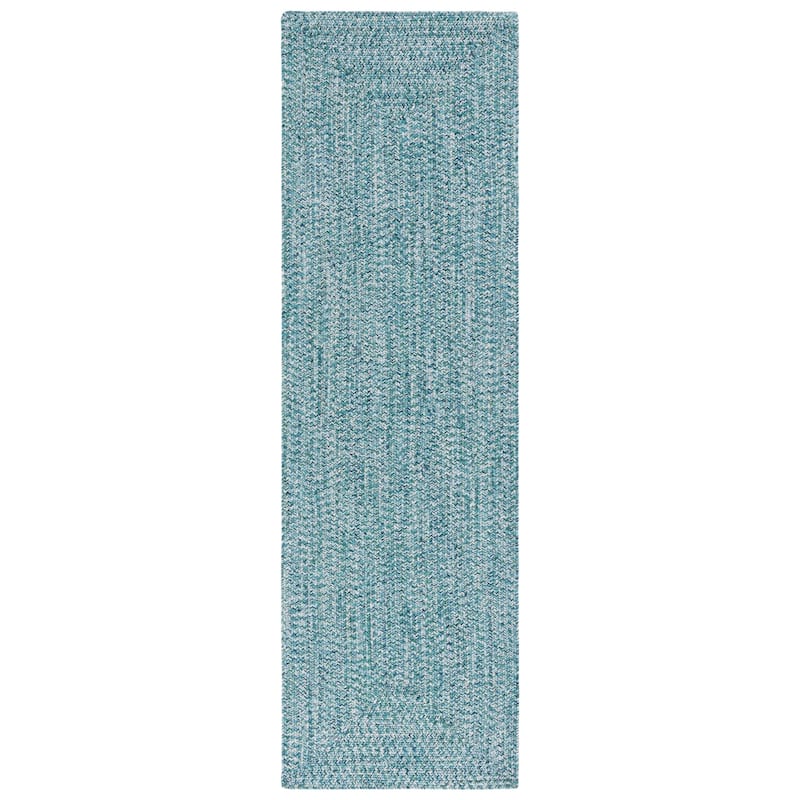 SAFAVIEH Handmade Braided Anthi Casual Rug - 2'3" x 8' Runner - Teal/Green