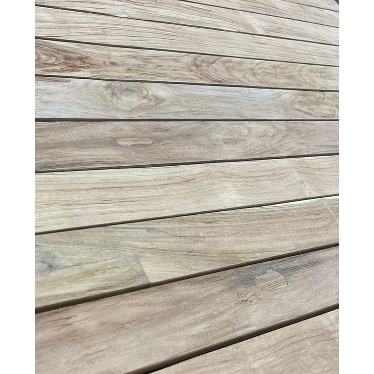 LifestyleGarden 7pc Teak & Aluminum Outdoor Patio Dining Set - 7 Piece