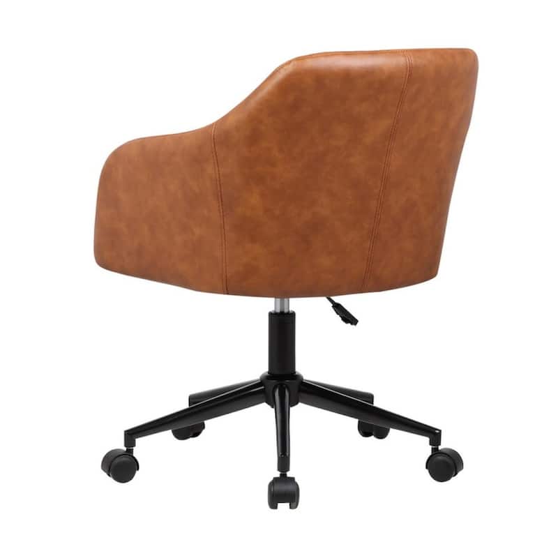 Porthos Home Madison Office Desk Chair, Tufted PU Leather Upholstery