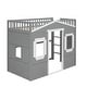 preview thumbnail 48 of 112, Solid Wood House Loft Bed with Window Design and Ladder, Twin/Full Size Playhouse Bed Loft Bed Frame with Guardrail for Kids