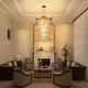 preview thumbnail 5 of 8, Gold Modern Clear Glass Tiered Large Chandelier - 23.62 in. W x 37.4 in. H x 23.62 in. D