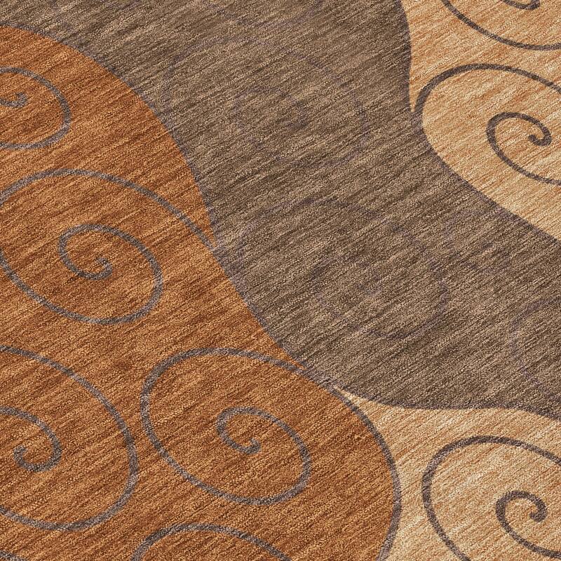 Machine Washable Indoor/ Outdoor Swirly Chantille Rug