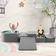 preview thumbnail 3 of 18, Costway 5PCS Climb and Crawl Playset with Ball Pit for Kids Zippers - See Details