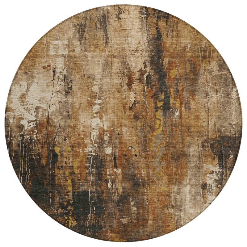 HomeRoots Abstract Transitional Rectangle Outdoor Rug