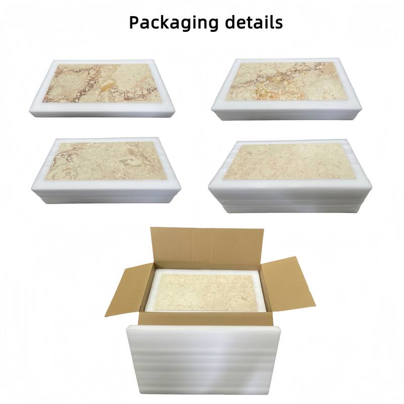 Roomfitters Natural Marble Tile for Wall and Floor, Polished Genuine Stone, 12x24 Marble Tile, 4-Piece Boxe, Pink