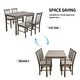 preview thumbnail 3 of 12, Compact 5 Piece Dining Set for Small Spaces(42" Table and Upholstered Chairs)