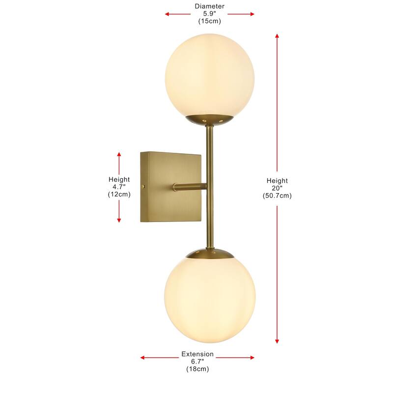 Elegant Lighting LD2358 Neri 2 Light 6" Wide Vanity Light