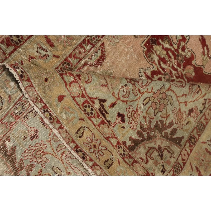 Hand Knotted Oriental 100% Wool Carpet Traditional Medallion Oranges & Rust Malayer Runner Rug - 6' 1'' X 4' 1''