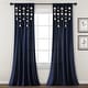 preview thumbnail 72 of 77, Lush Decor Boho Pom Pom Tassel Linen Window Curtain Panel (Single) 52"W x 84"L - Navy