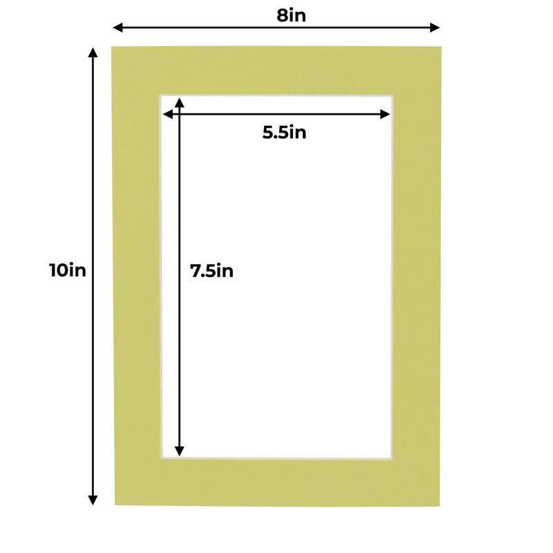 8x10 Mat for 6x8 Photo Pistachio Green Matboard for Frames Measuring