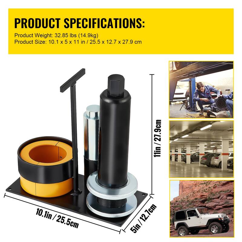 Carrier & Pinion Bearing Puller, Compatible, Pinion Puller Tool with 2 Clamshells, 45# Steel Clamshell Carrier Bearing Puller