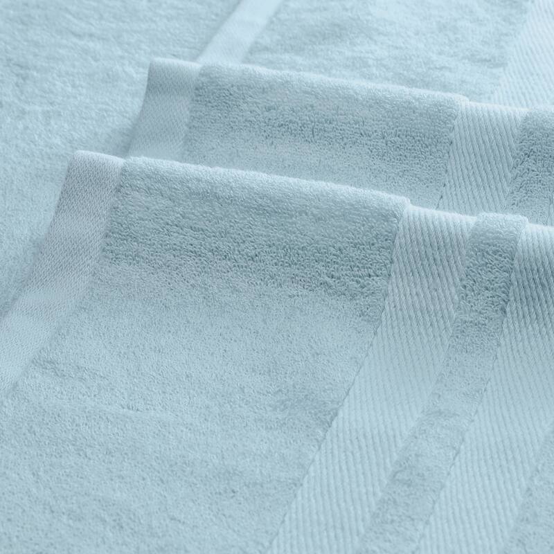 Set of 2 Cotton Bath Towels, Soft, Highly Absorbent and Quick Dry Towels Bathroom, Gym, SPA, Yoga 28" x 56" - Blue