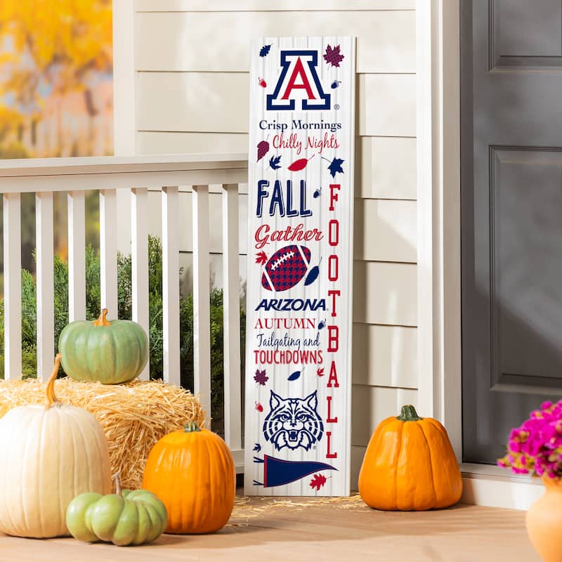47" Double Sided Seasonal Porch Leaner, University of Arizona - 47" x 11.25" - Fall