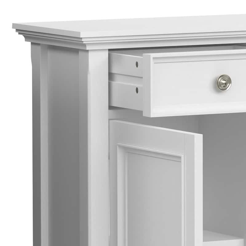 WYNDENHALL Halifax SOLID WOOD 36" Wide Transitional Entryway Storage Cabinet - 12"D x 36" W x 36"H
