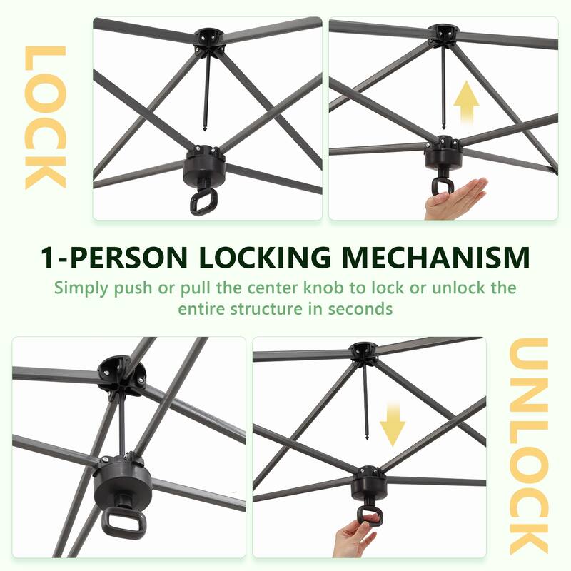 Ainfox 10X10FT Instant Pop-up Greenhouse, Walk-in Plant Gardening Green House