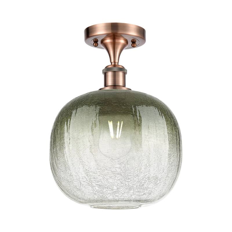 Innovations Lighting 516-1C-13-11 Brookhaven Sphere Semi-Flush - Antique Copper / Slate