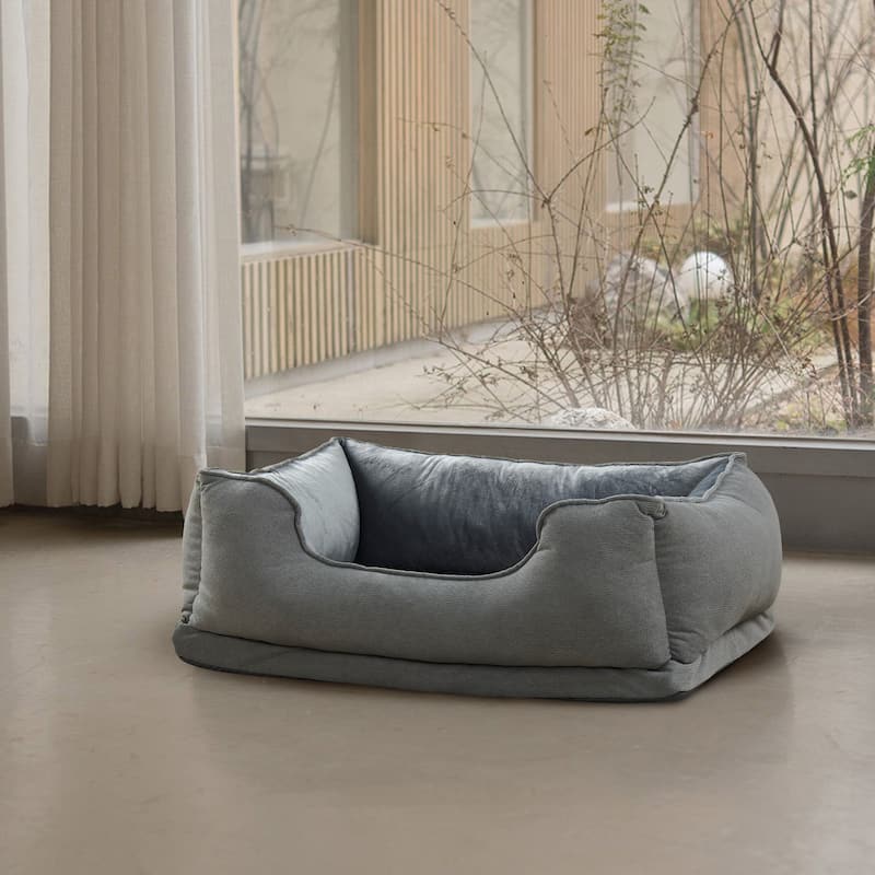 Textured Plush Rectangle Pet Bed