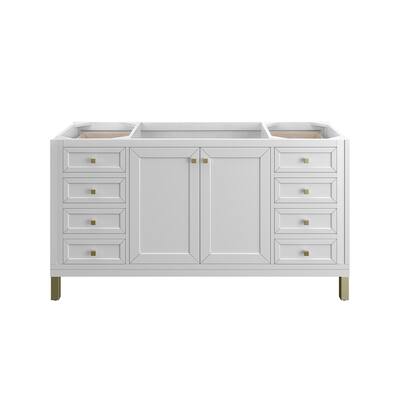 James Martin Vanities Chicago 60" Single Vanity, Glossy White