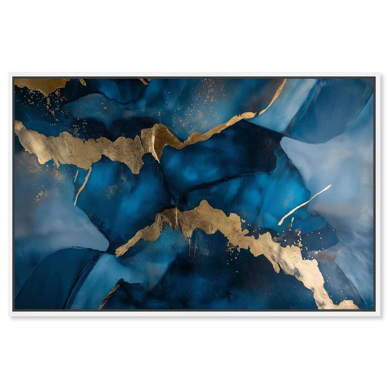 Dark Texture Golden Touch III Canvas by Art Remedy - White - 45" x 30"