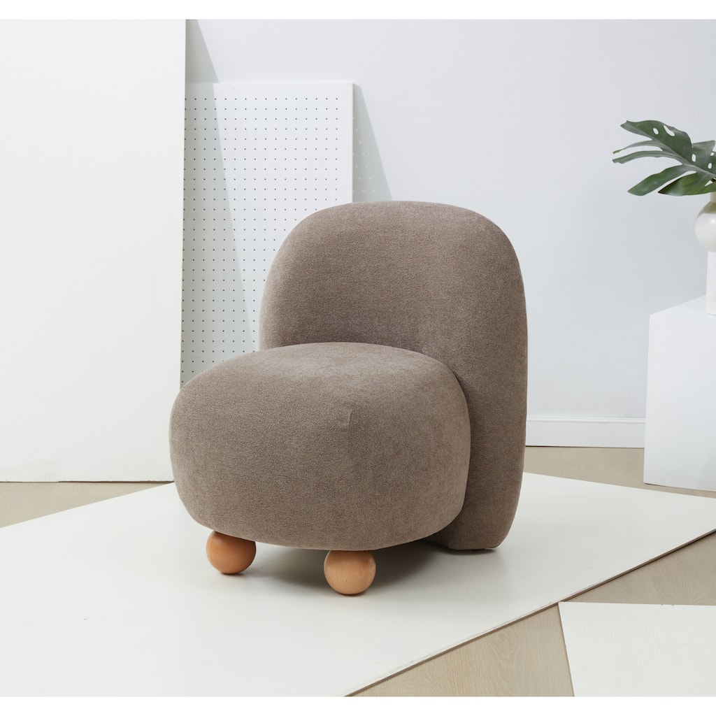 SAFAVIEH Couture Kalia Boucle Bun Foot Accent Chair - 24"W x 27"D x 28"H